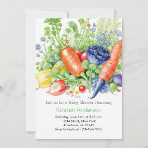 Locally Grown Pea Baby Shower Invitation