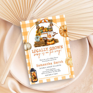 Locally Grown Pumpkin Baby Shower Invitation