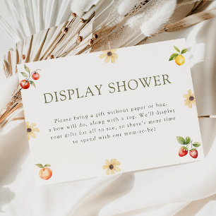 Locally Grown Rustic Baby Shower Display Shower  Enclosure Card