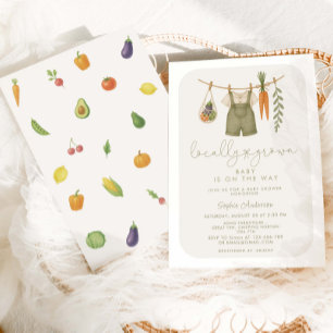 Locally Grown Rustic Baby Shower  Invitation