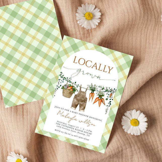 Locally Grown rustic Farmers Baby Shower Invitation (Creator Uploaded)
