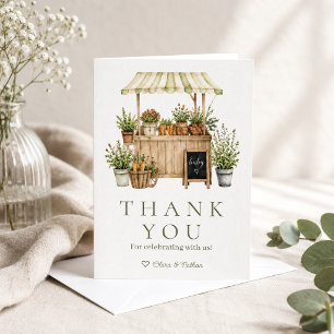 Locally Grown Sage Farmers Market Baby Shower Thank You Card