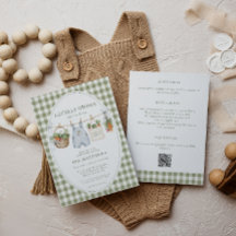Locally Grown Sage Gingham All in One Baby Shower