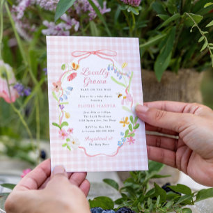Locally Grown Spring Floral Baby Shower Invitation