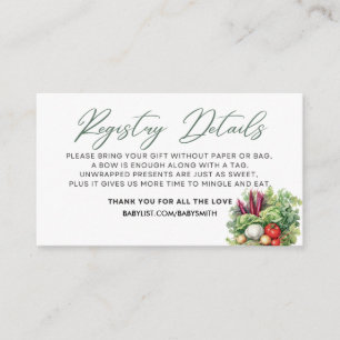 LOCALLY GROWN THEME - REGISTRY DETAILS - GREEN ENCLOSURE CARD