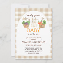 Locally Grown Vegetable Baby Shower