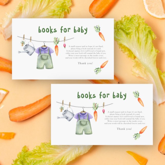 Locally grown vegetable - books for baby ticket enclosure card (Creator Uploaded)