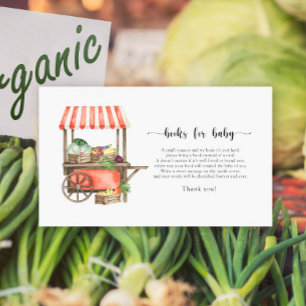 Locally grown vegetable cart - books for baby enclosure card