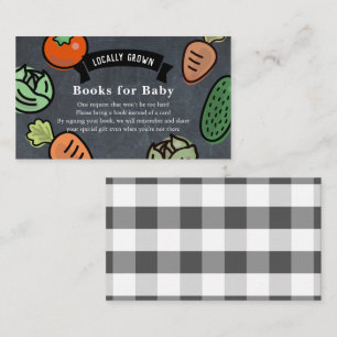 Locally Grown Vegetable Chalkboard Books for Baby Enclosure Card