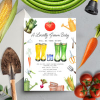 Locally Grown Vegetable Garden Boy Baby Shower