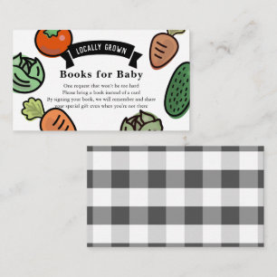 Locally Grown Vegetable White Books for Baby Enclosure Card