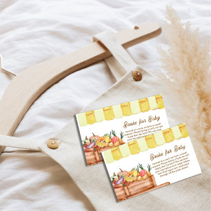Locally Grown Veggie Fruits Books For Baby Shower Enclosure Card