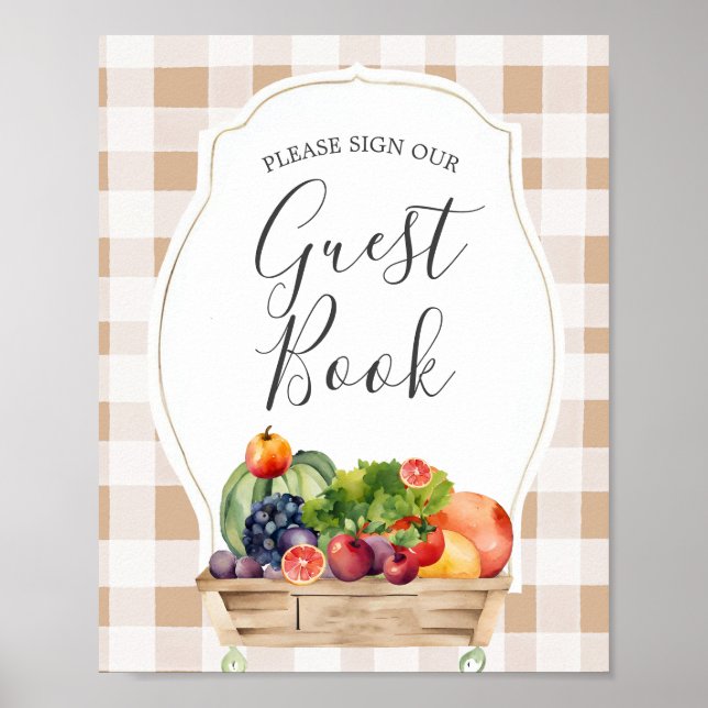 Locally Grown Veggies Farmer Market Guest Book (Front)