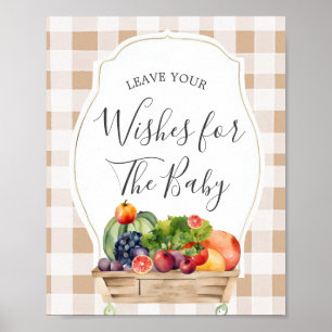 Locally Grown Veggies Farmer Wishes for Baby Poster