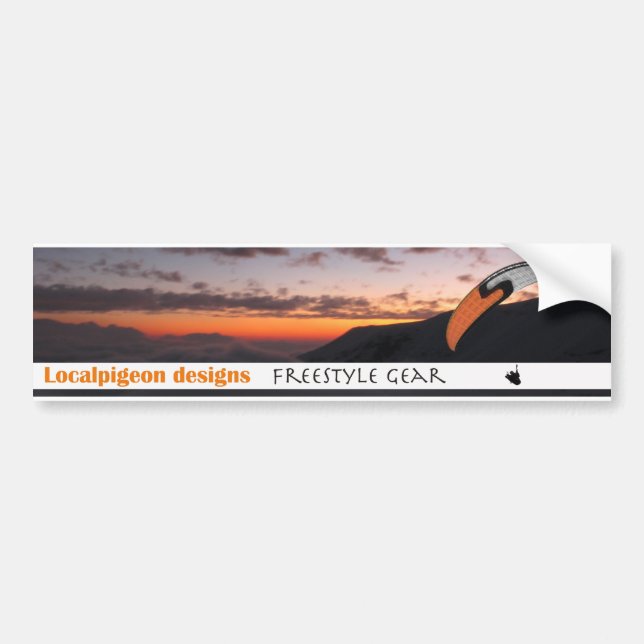 Localpigeon Freestyle Gear Bumper Sticker (Front)