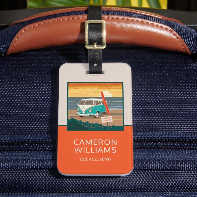 Locals Only | VW Surf Van Luggage Tag (Front Insitu 2)