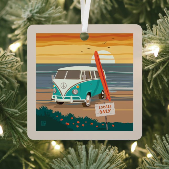 Locals Only | VW Surf Van Metal Tree Decoration (Insitu)
