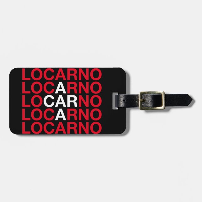 LOCARNO Swiss Flag Luggage Tag (Front Horizontal)