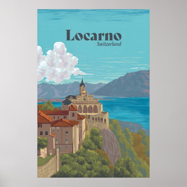 Locarno Switzerland Travel Poster (Front)