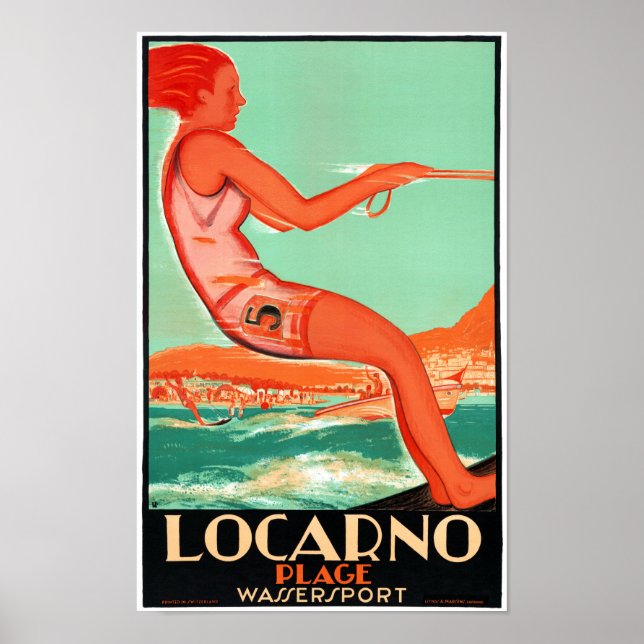 Locarno Switzerland Vintage Poster Restored (Front)