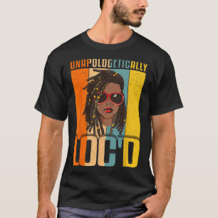 Loc'd Black Queen Melanin Loc'd Hair  T-Shirt