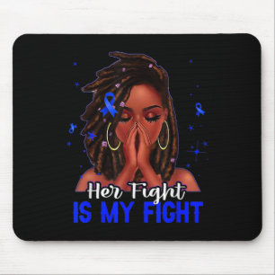 Loc'd Hair Black Woman Her Fight Is My Fight Diabe Mouse Mat