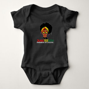 Loc'd Hair Black Woman Remebering My Ancestors Baby Bodysuit