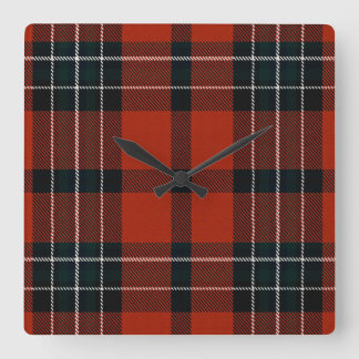 Loch Ailsh Plaid Square Wall Clock
