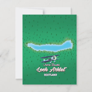 loch Arklet map Scotland vintage map