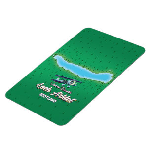 loch Arklet map Scotland vintage map Magnet