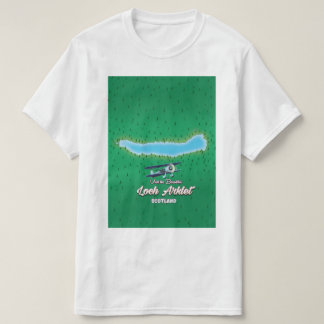 loch Arklet map Scotland vintage map T-Shirt