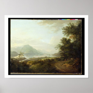 Loch Awe, Argyllshire, c.1780-1800 (oil on canvas) Poster