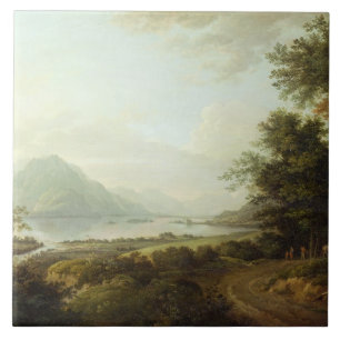 Loch Awe, Argyllshire, c.1780-1800 (oil on canvas) Tile