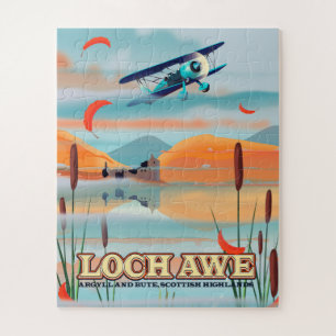 Loch Awe Scotland travel poster Jigsaw Puzzle