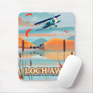 Loch Awe Scotland travel poster Mouse Mat