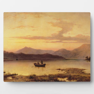 Loch Etive, from Bonawe - Evening, 1875 (oil on ca Plaque
