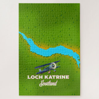 Loch katrine scotland travel poster jigsaw puzzle