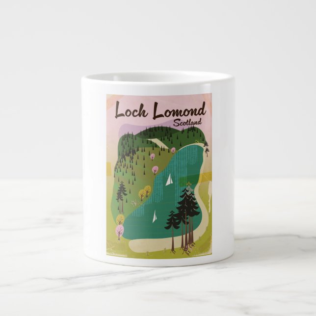 Loch Lamond Scotland Large Coffee Mug (Front)