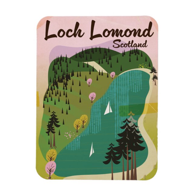 Loch Lamond Scotland Magnet (Vertical)