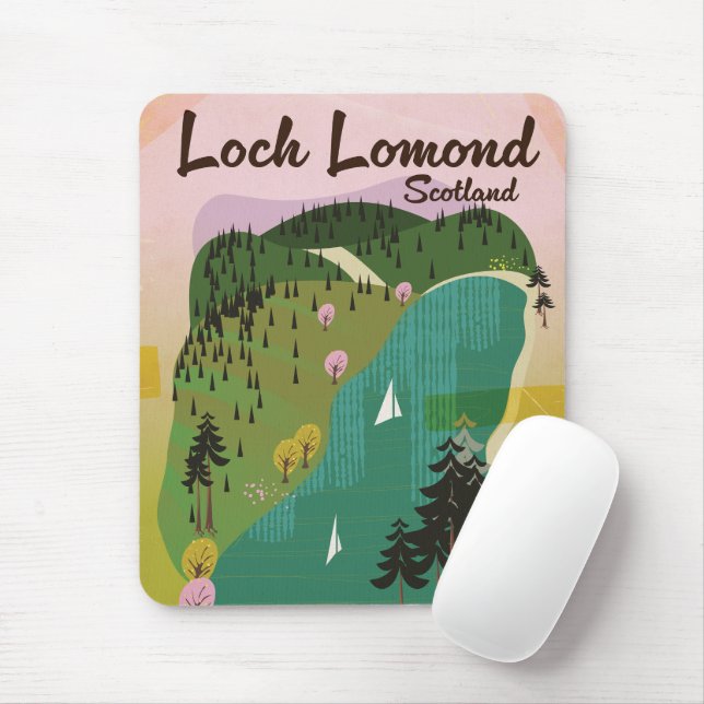 Loch Lamond Scotland Mouse Mat (With Mouse)