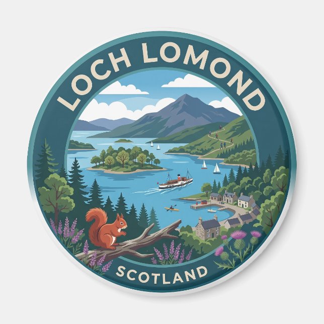 Loch Lomond Scotland Magnet (Front)