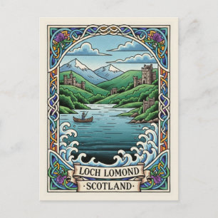 Loch Lomond Scotland Travel Postcard