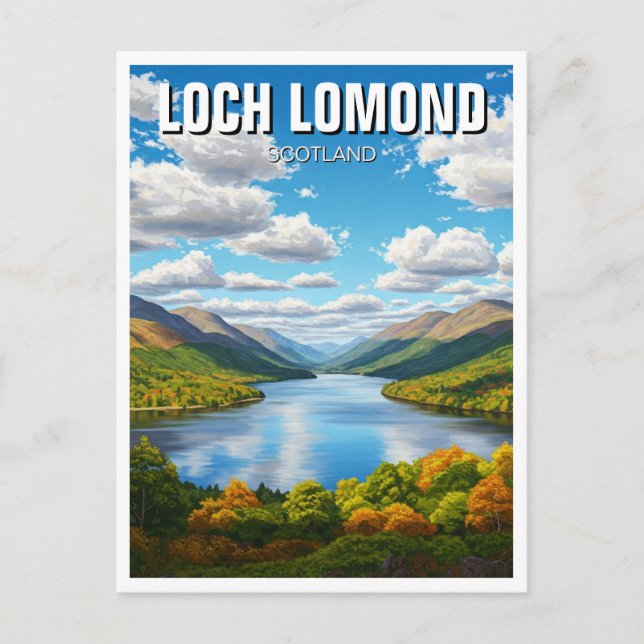 Loch Lomond Scotland Travel Postcard (Front)