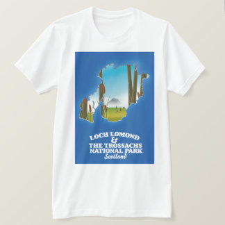 loch lomond & the trossachs national park map T-Shirt