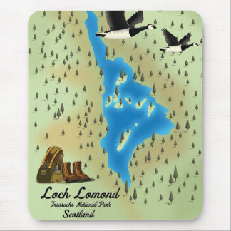 Loch Lomond,Trossachs, Scotland map Mouse Mat