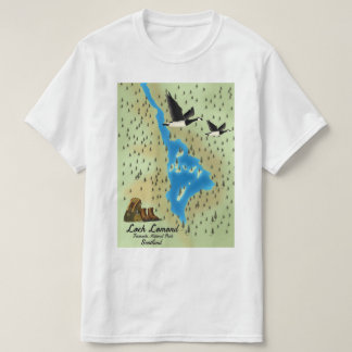Loch Lomond,Trossachs, Scotland map T-Shirt