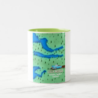 Loch Morar Lochaber Highland Scotland map Two-Tone Coffee Mug