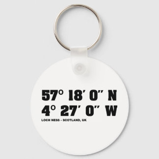 Loch Ness - Co-ordinates design Key Ring