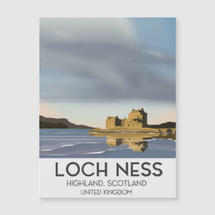 Loch Ness, Highlands, Scotland travel poster