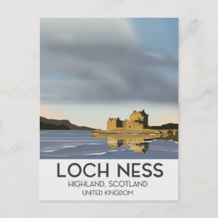Loch Ness, Highlands, Scotland travel poster Postcard